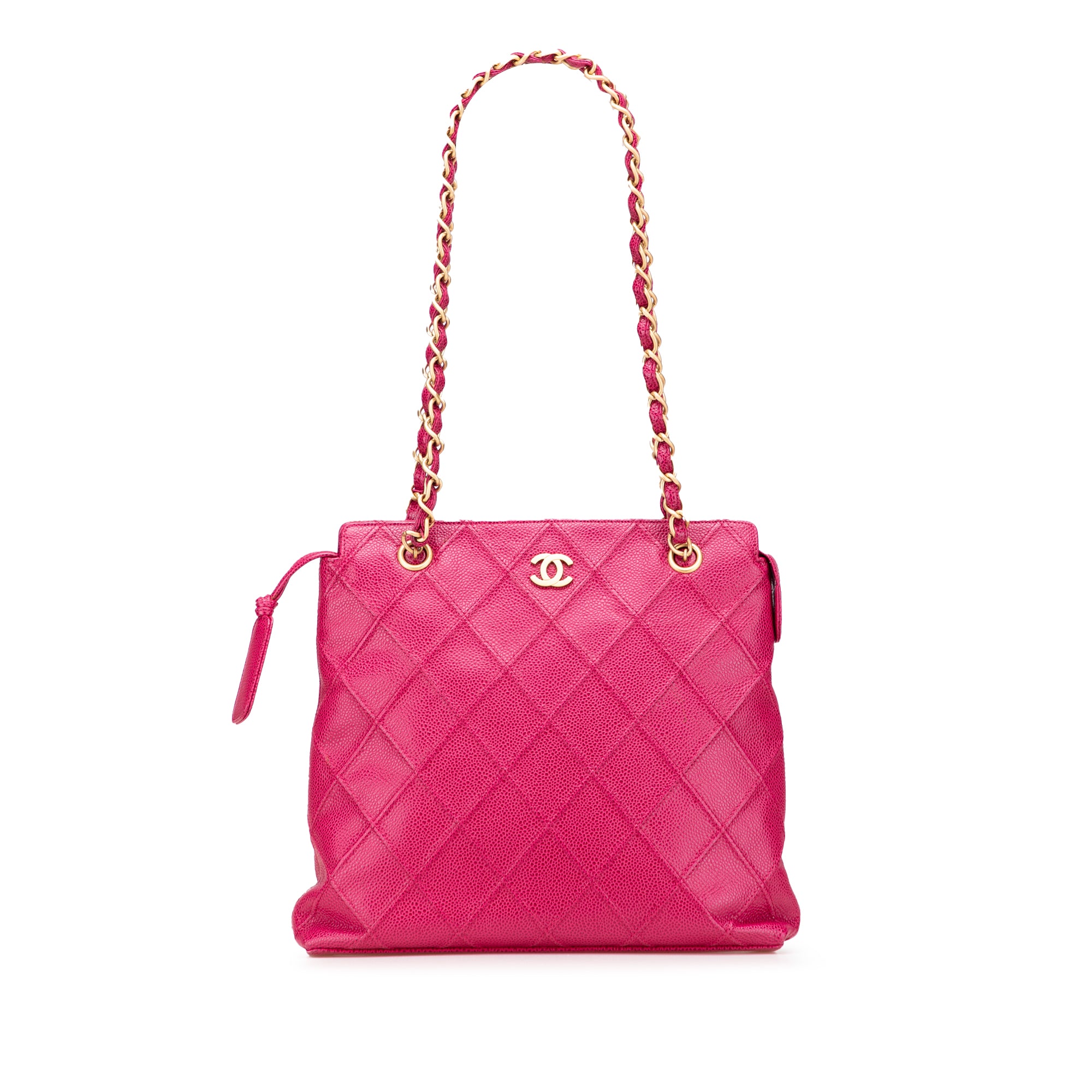 CC Quilted Caviar Chain Tote