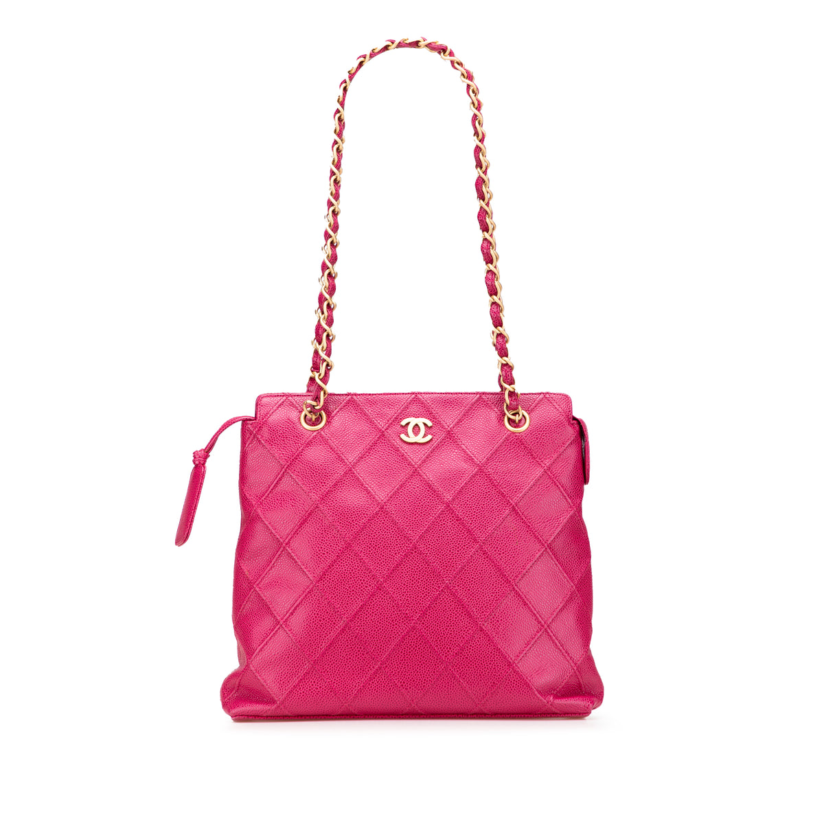 CC Quilted Caviar Chain Tote