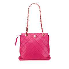 CC Quilted Caviar Chain Tote