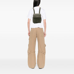 Grained Calfskin Rockstud Flap Backpack