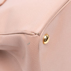 Large Saffiano Lux Galleria Double Zip Satchel