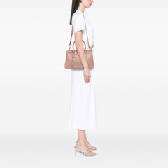 Large Saffiano Lux Galleria Double Zip Satchel