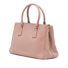 Large Saffiano Lux Galleria Double Zip Satchel