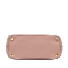 Large Saffiano Lux Galleria Double Zip Satchel