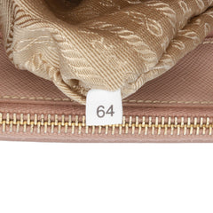 Large Saffiano Lux Galleria Double Zip Satchel