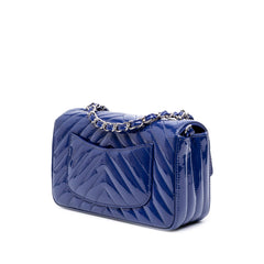 Mini Rectangular Classic Chevron Patent Single Flap