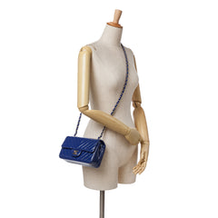 Mini Rectangular Classic Chevron Patent Single Flap