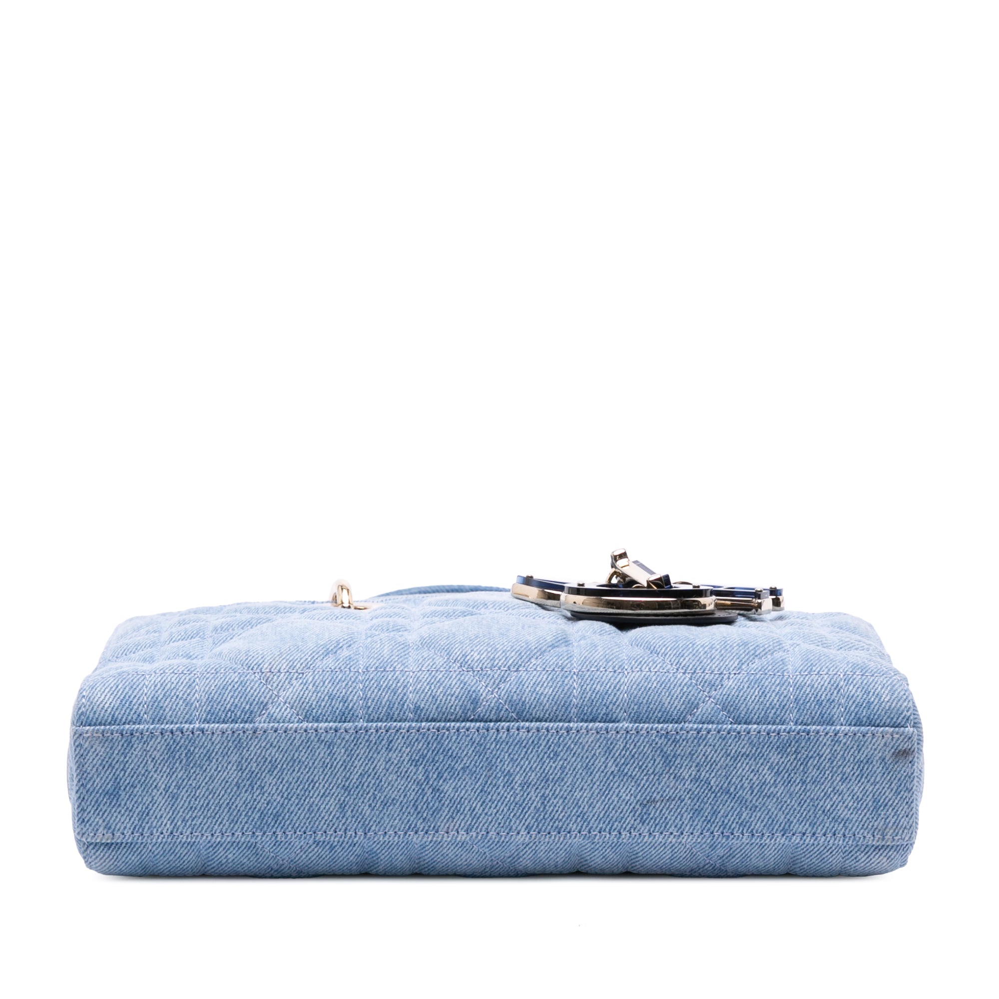 Medium Denim Macrocannage Lady D Joy Satchel