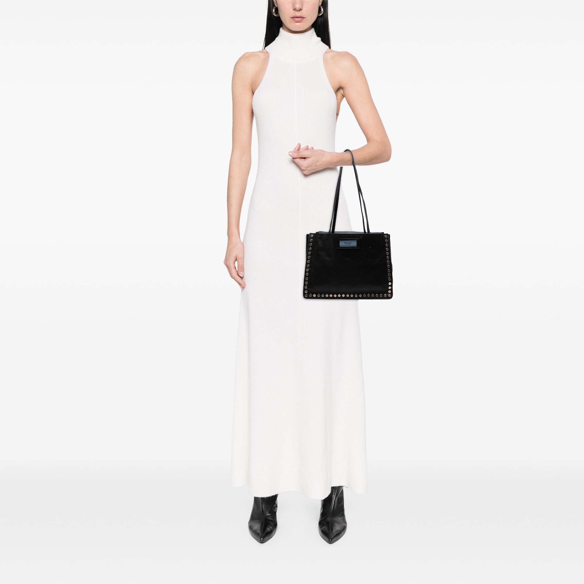 Glace Calf Studded Etiquette Tote