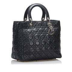 Large Lambskin Cannage Lady Dior