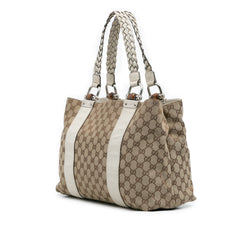 Medium GG Canvas Bamboo Libeccio Tote