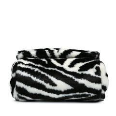 Medium Faux Fur Zebra Print Miss Sicily Satchel