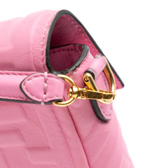 Mini Zucca Embossed Leather Baguette Satchel