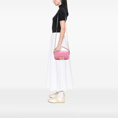 Mini Zucca Embossed Leather Baguette Satchel