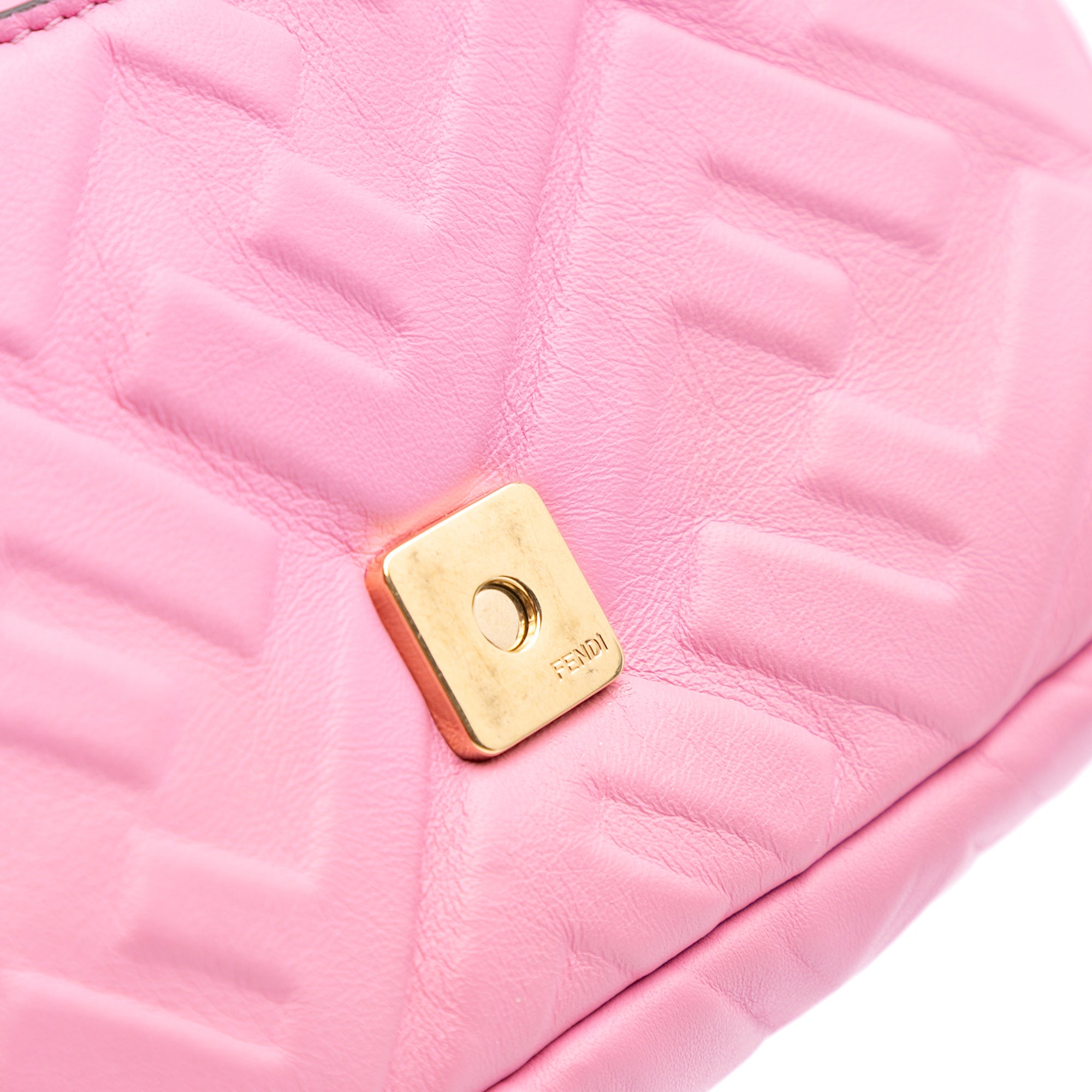 Mini Zucca Embossed Leather Baguette Satchel