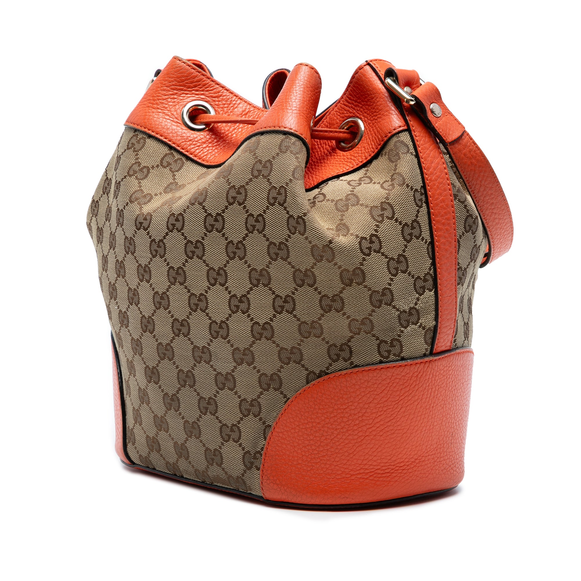 GG Canvas Drawstring Bucket Bag