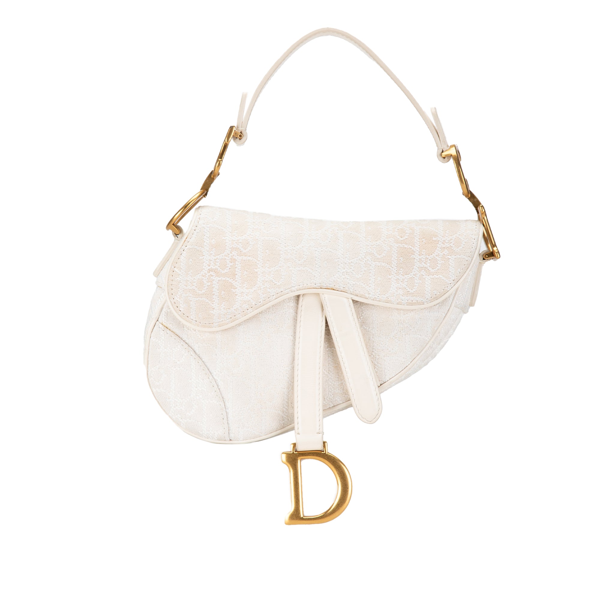 Mini Oblique Canvas Saddle Bag