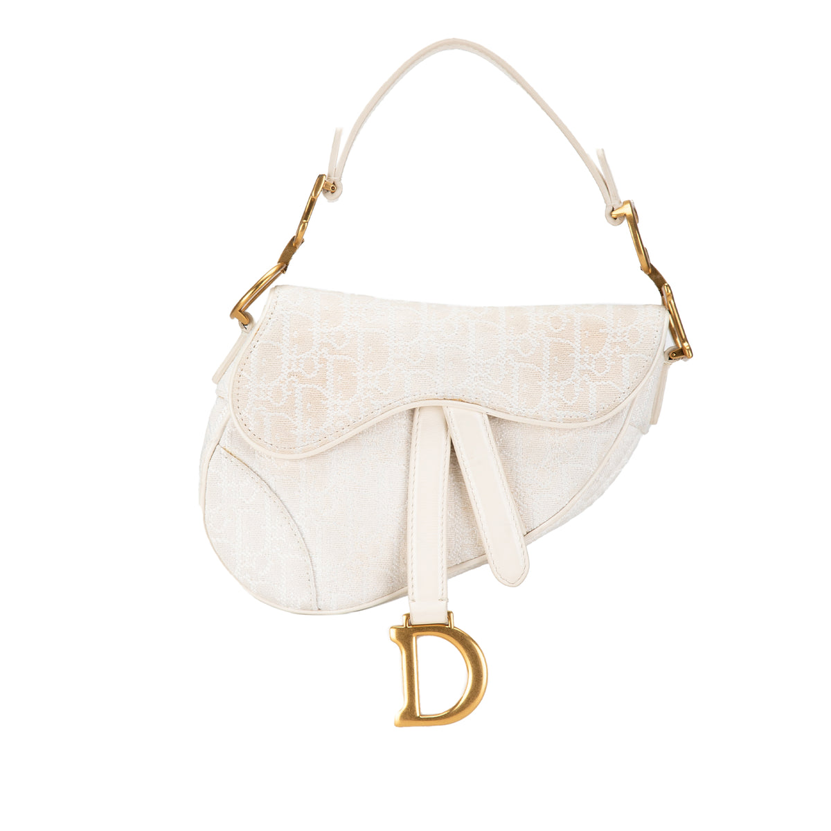 Mini Oblique Canvas Saddle Bag