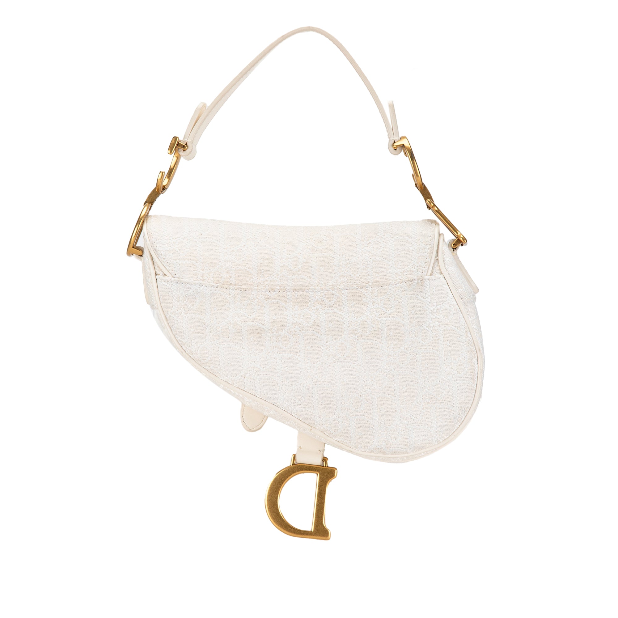Mini Oblique Canvas Saddle Bag