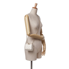 Quilted Lambskin Foldable Jewelry Box with Chain