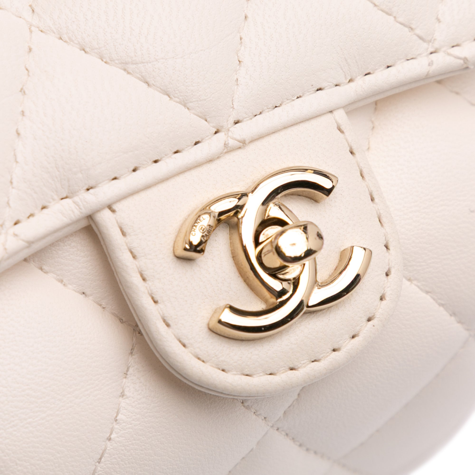 Quilted Lambskin Foldable Jewelry Box with Chain