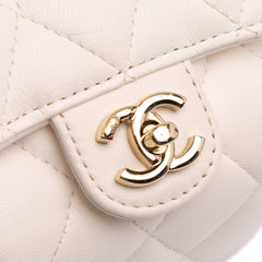 Quilted Lambskin Foldable Jewelry Box with Chain
