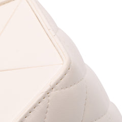 Quilted Lambskin Foldable Jewelry Box with Chain