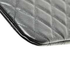 Large Quilted Caviar Cosmetic Case