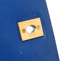 Small Caviar Chevron Coco Top Handle Bag