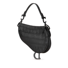 Mini Embossed Calfskin Oblique Saddle Bag