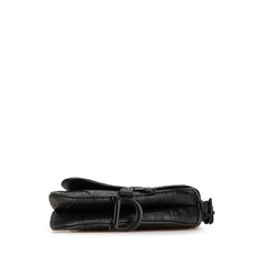 Mini Oblique Embossed Calfskin Saddle Bag
