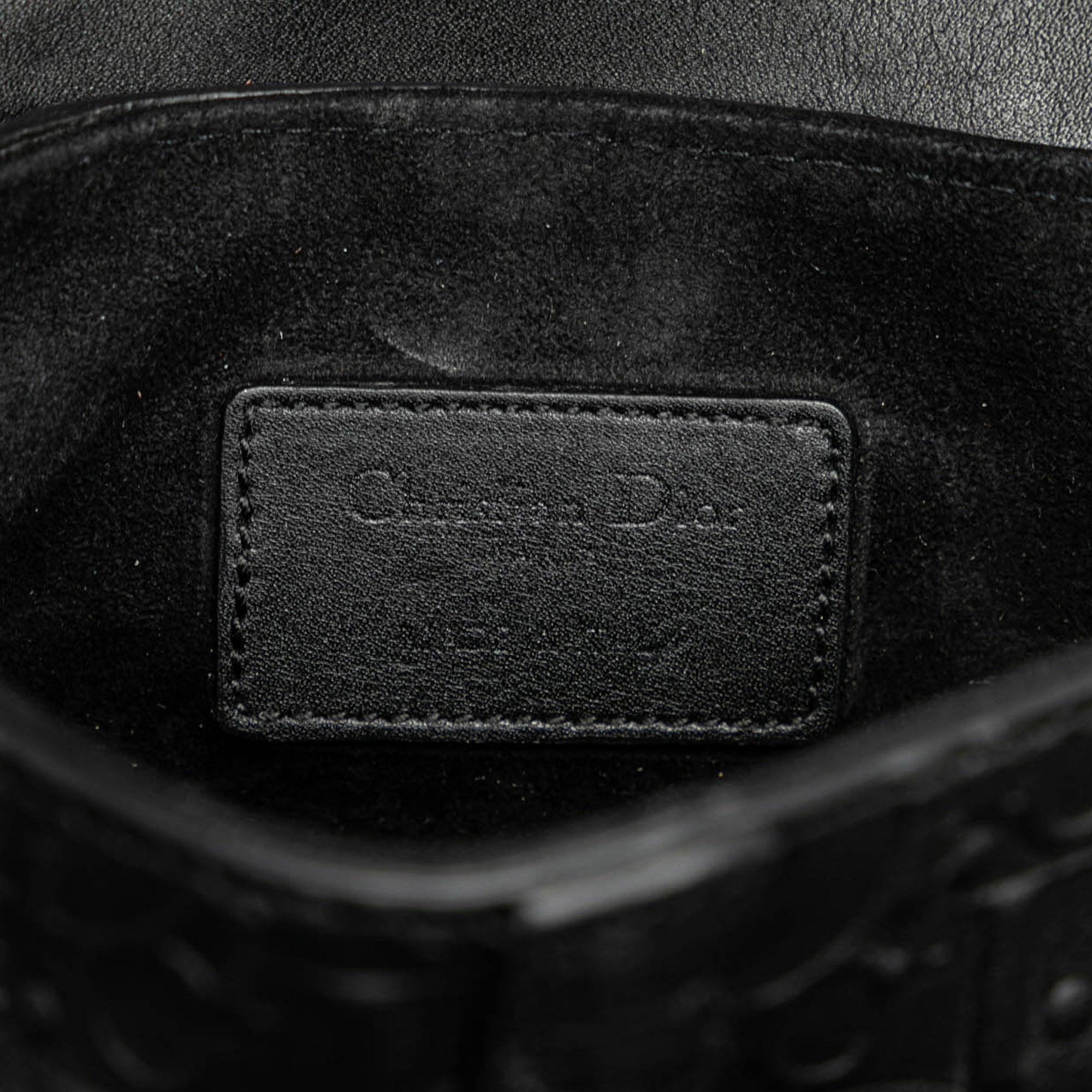 Mini Oblique Embossed Calfskin Saddle Bag