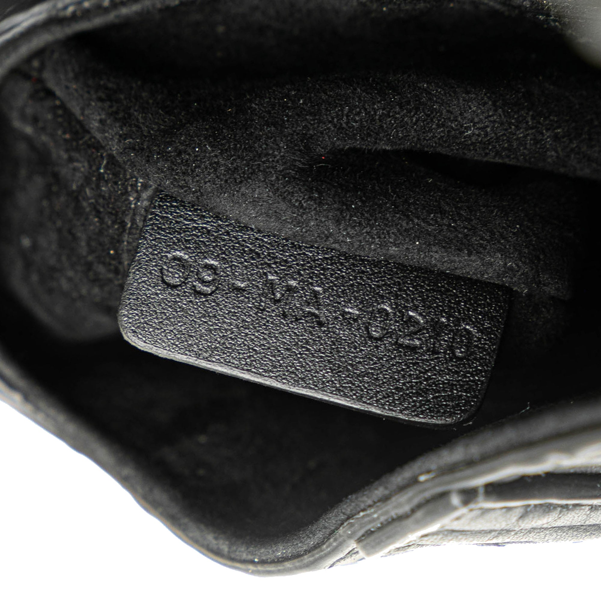 Mini Oblique Embossed Calfskin Saddle Bag
