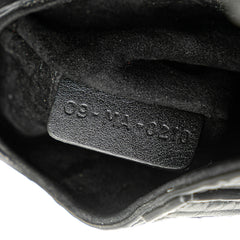 Mini Oblique Embossed Calfskin Saddle Bag