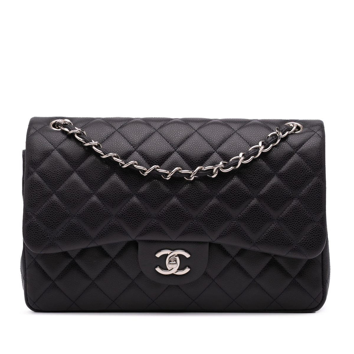 Jumbo Classic Caviar Double Flap