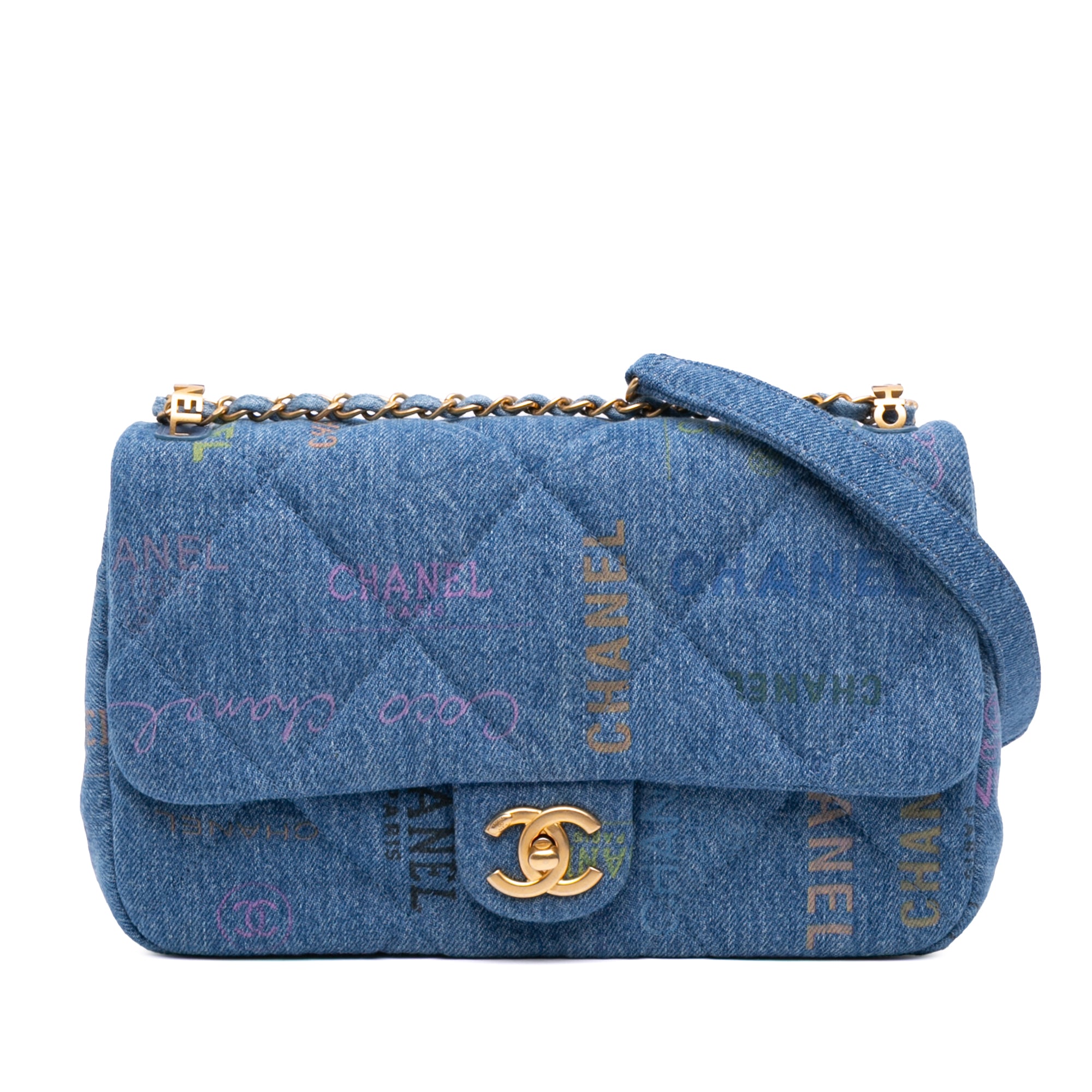 Medium Quilted Denim Mood Flap