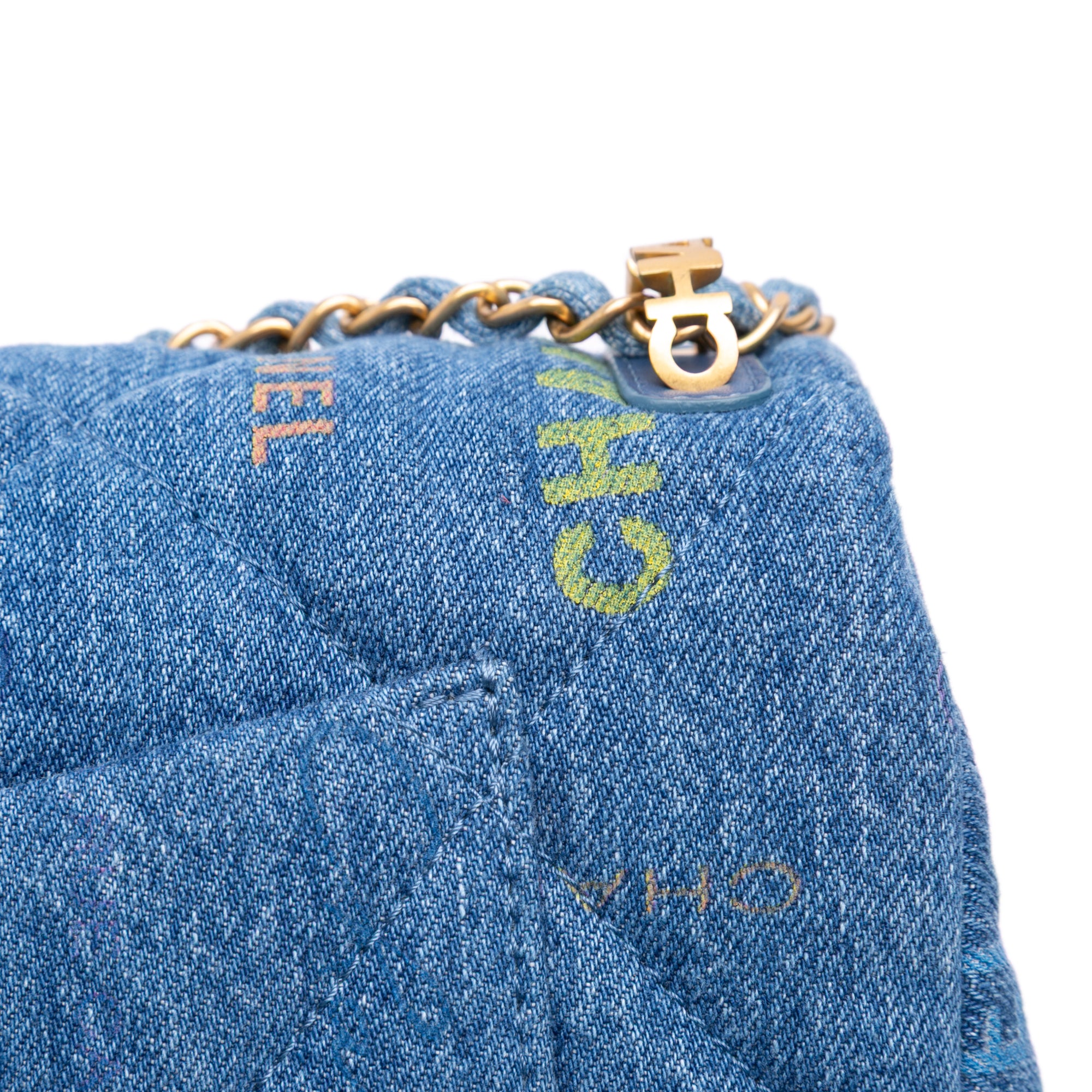 Medium Quilted Denim Mood Flap
