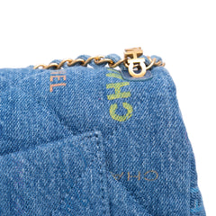 Medium Quilted Denim Mood Flap