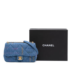 Medium Quilted Denim Mood Flap