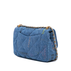 Medium Quilted Denim Mood Flap