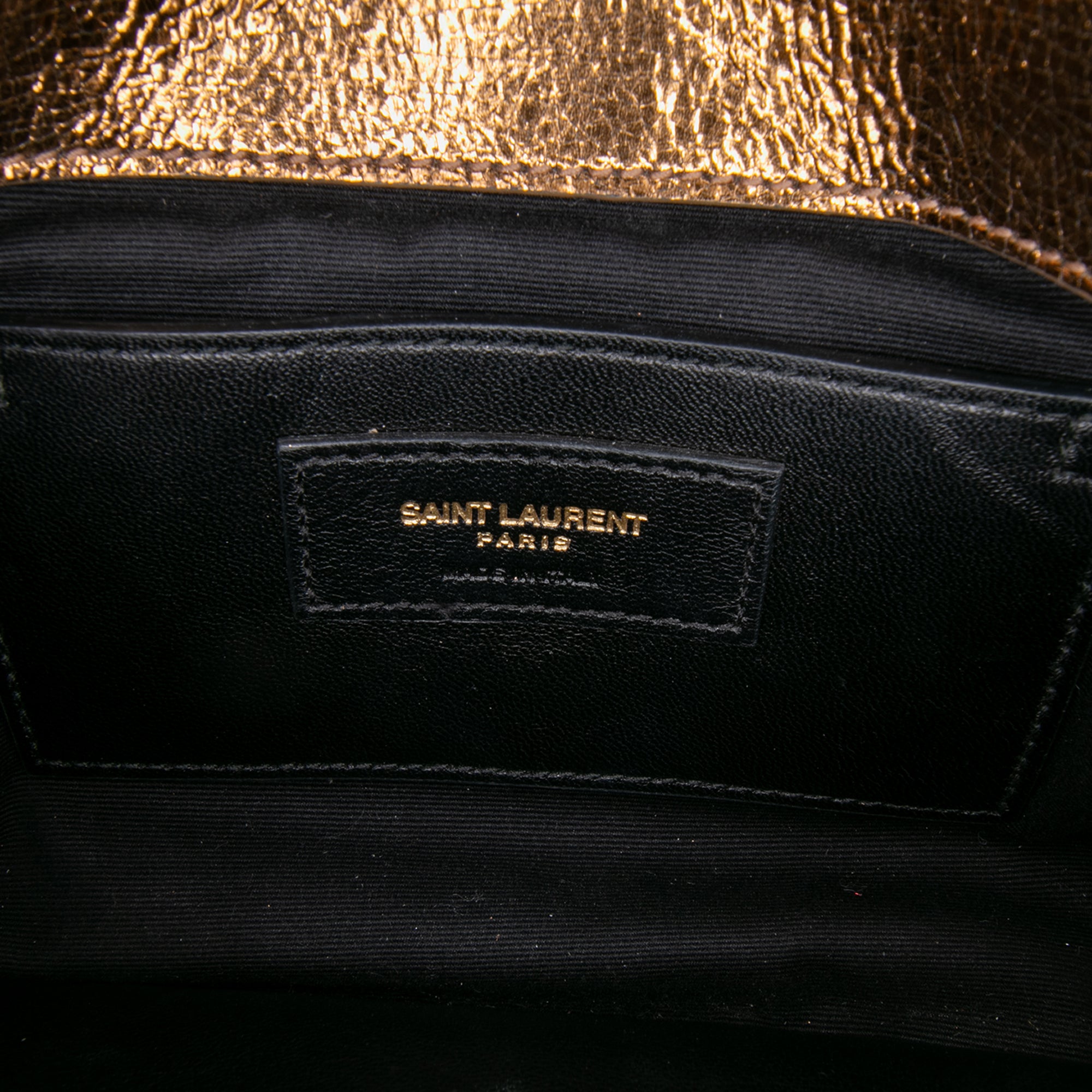 Medium Metallic Calfskin Chevron Monogram College Bag