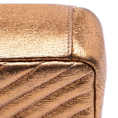 Medium Metallic Calfskin Chevron Monogram College Bag