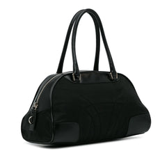 Vitello Trimmed Tessuto Bowling Bag_1