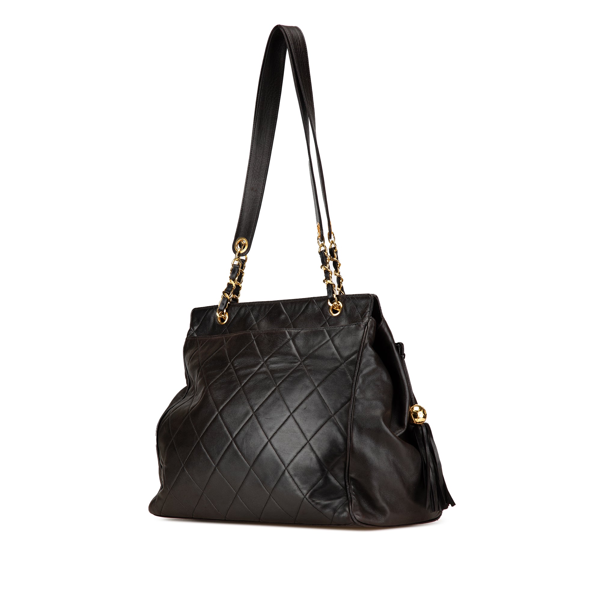 Quilted Lambskin Tassel Chain Shoulder Bag