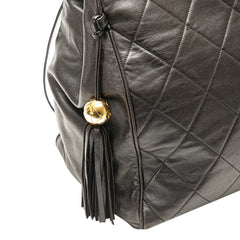 Quilted Lambskin Tassel Chain Shoulder Bag