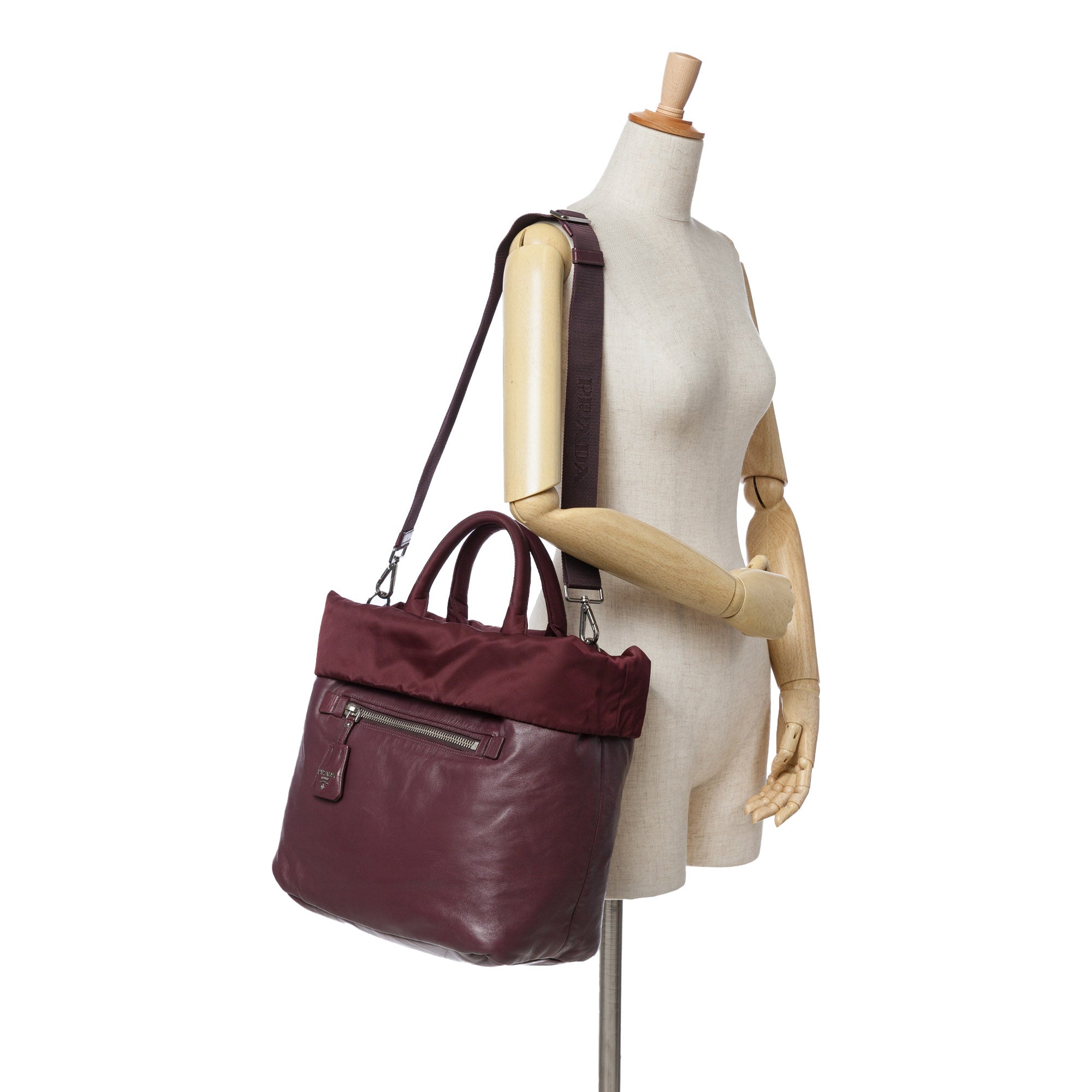 Tessuto and Nappa Reversible Satchel