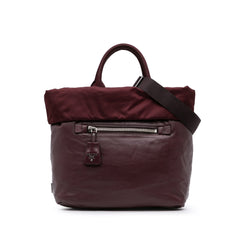 Tessuto and Nappa Reversible Satchel