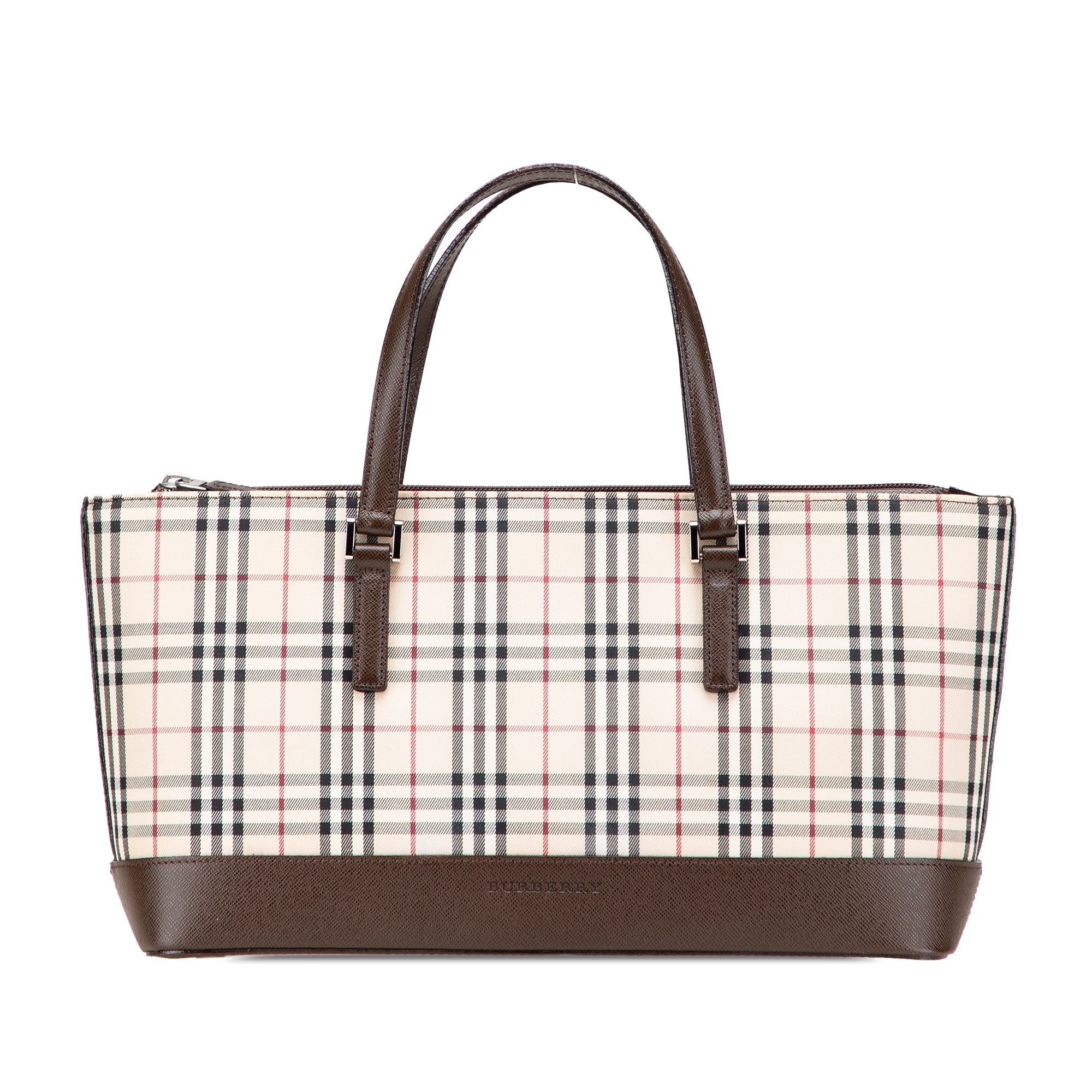 House Check Canvas Handbag