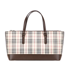 House Check Canvas Handbag
