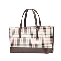 House Check Canvas Handbag